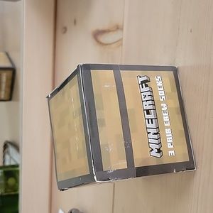 Minecraft 3 Men's Novelty Crew Socks - New